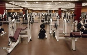 a fitness gym
