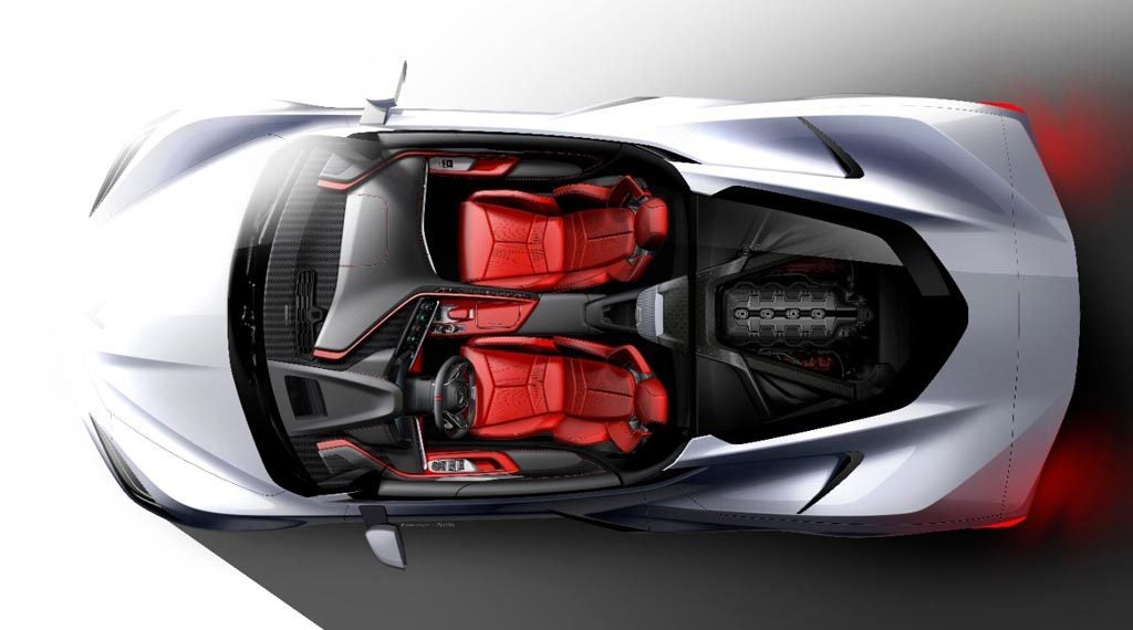 Birdseye view of the 2022 Chevrolet Corvette Z06 in Stuart, FL