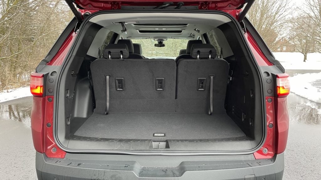 2022 Chevy Traverse Cargo Trunk Space Area