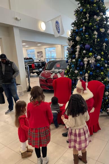 Santa’s Sleigh Stops at the Park