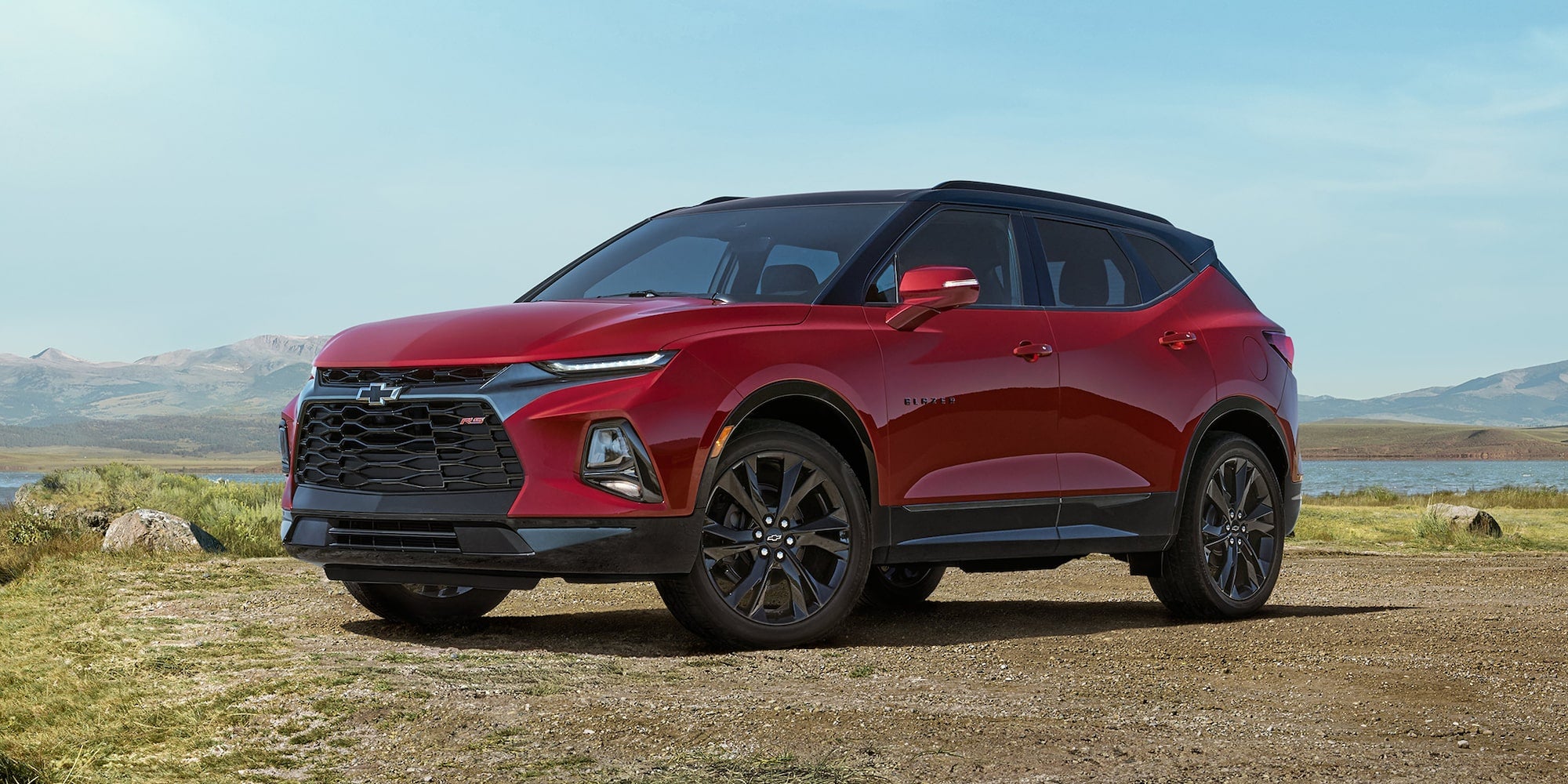 The 2022 Chevy Blazer sitting in a desert