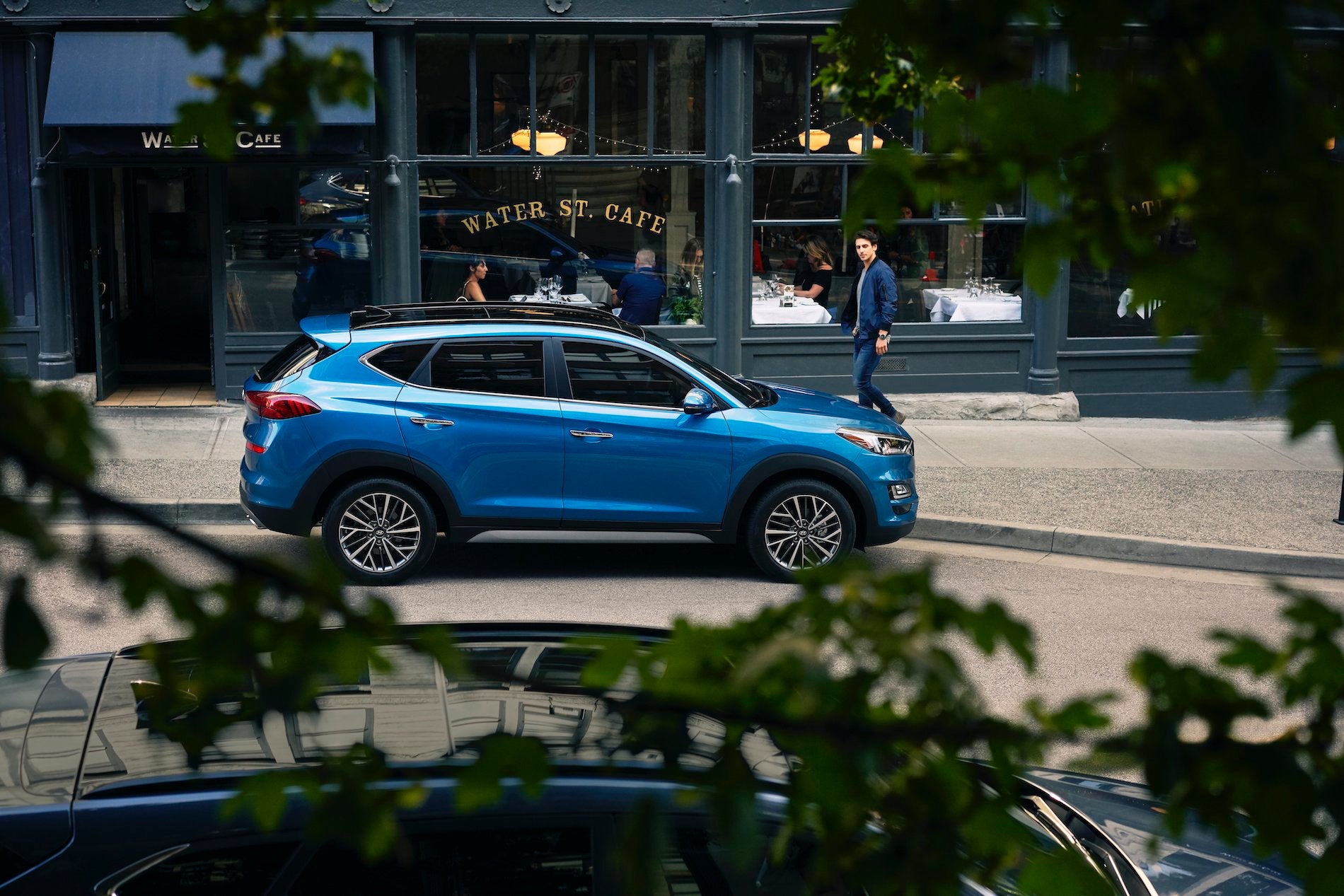 2021 Hyundai Tucson Blue Side View