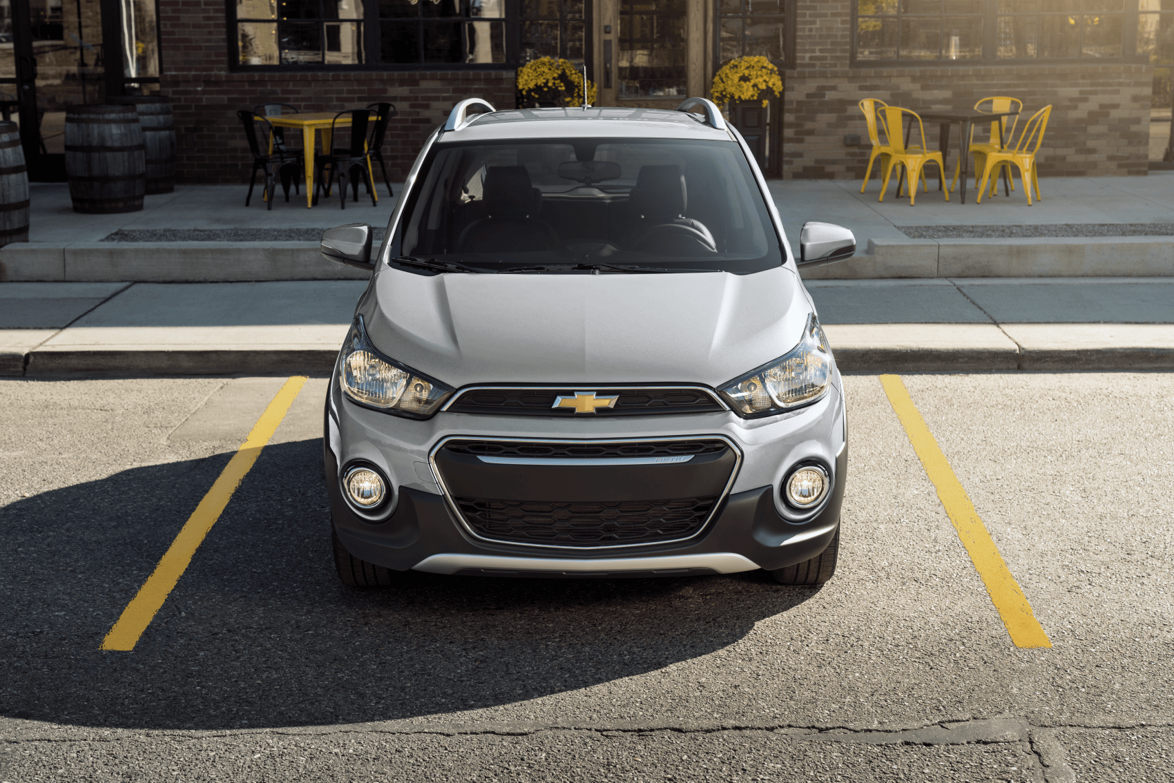 2021 Chevy Spark Silver Parking Spot Andy Mohr Speedway Chevrolet
