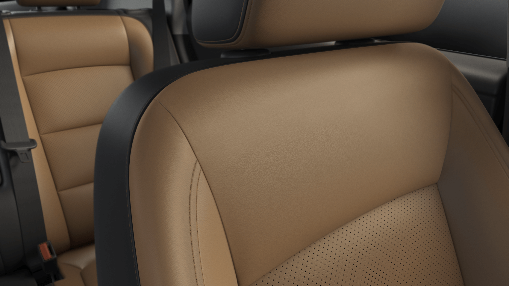 2021 GMC Terrain Interior Brandy Perforated Leather Front Seat