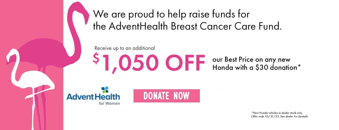Pink Out and get up to $1,050 off with donation of $30 or more