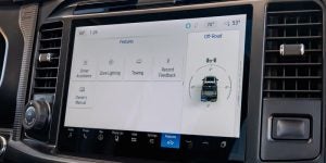 The display screen on a 2026 Ford F-150, a vehicle that comes with the Ford Co-Pilot360 system