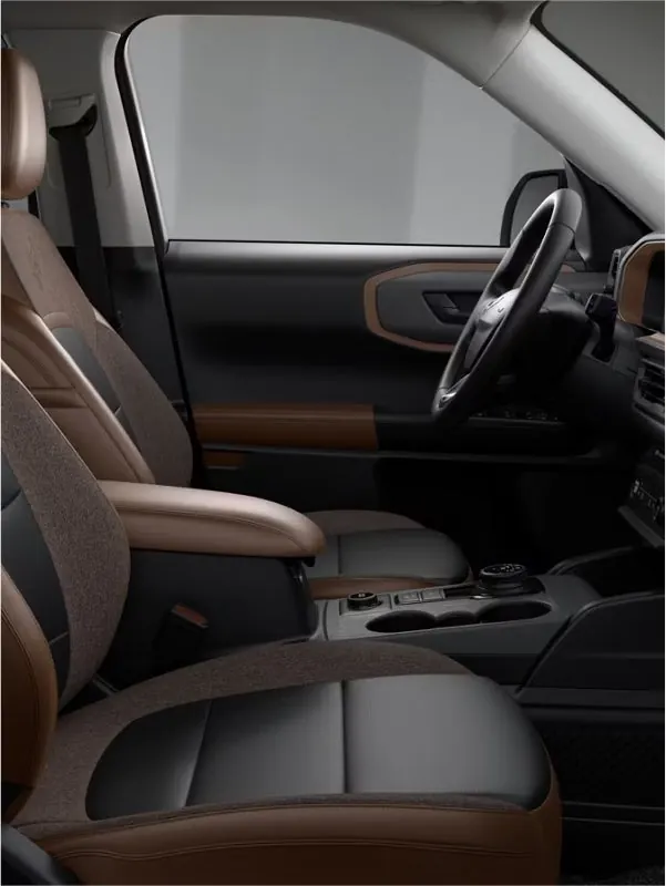 2026 Ford Bronco Sport front seats and cabin design