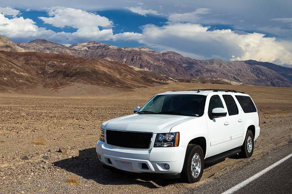 A Chevy truck parked at Death Valley
