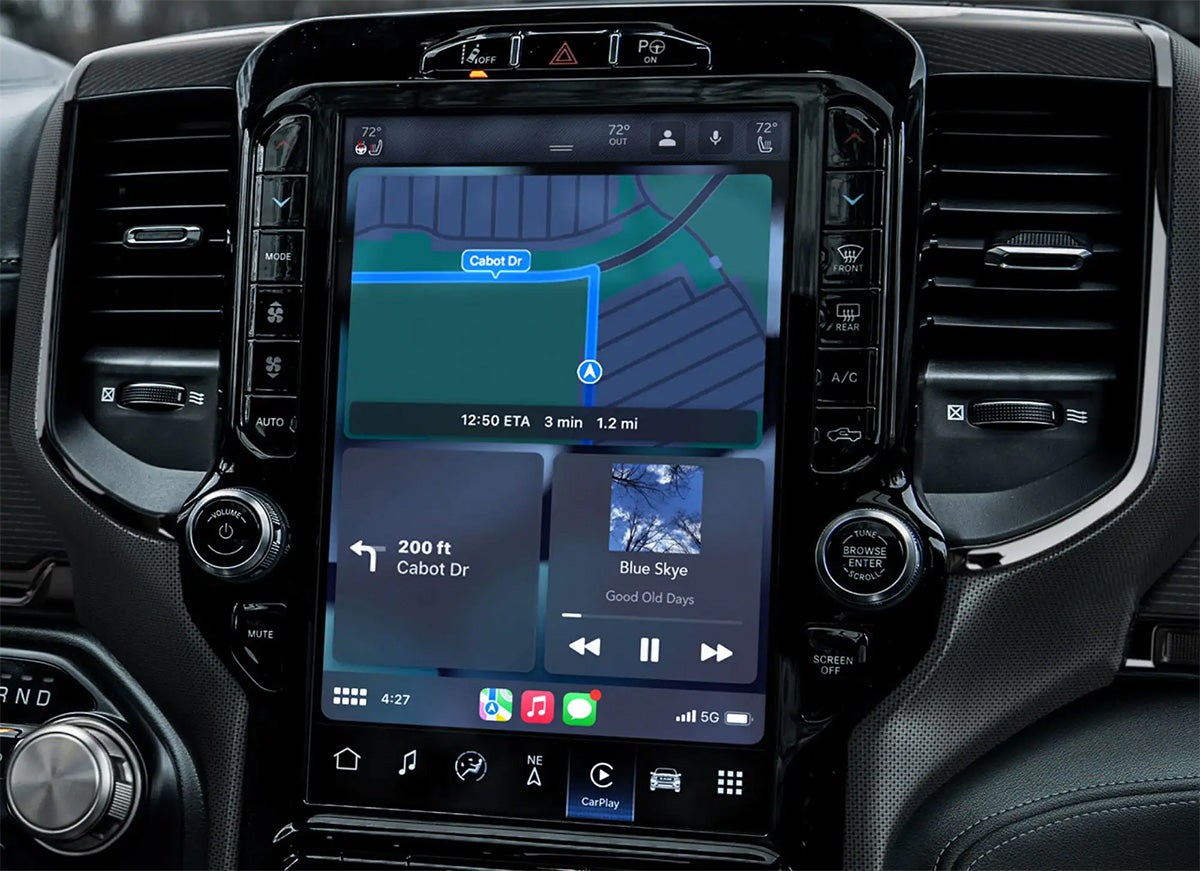 2023 RAM 1500 uconnect 12-inch touchscreen