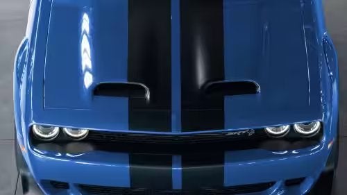 2023 Dodge Challenger dual-snorkel hood