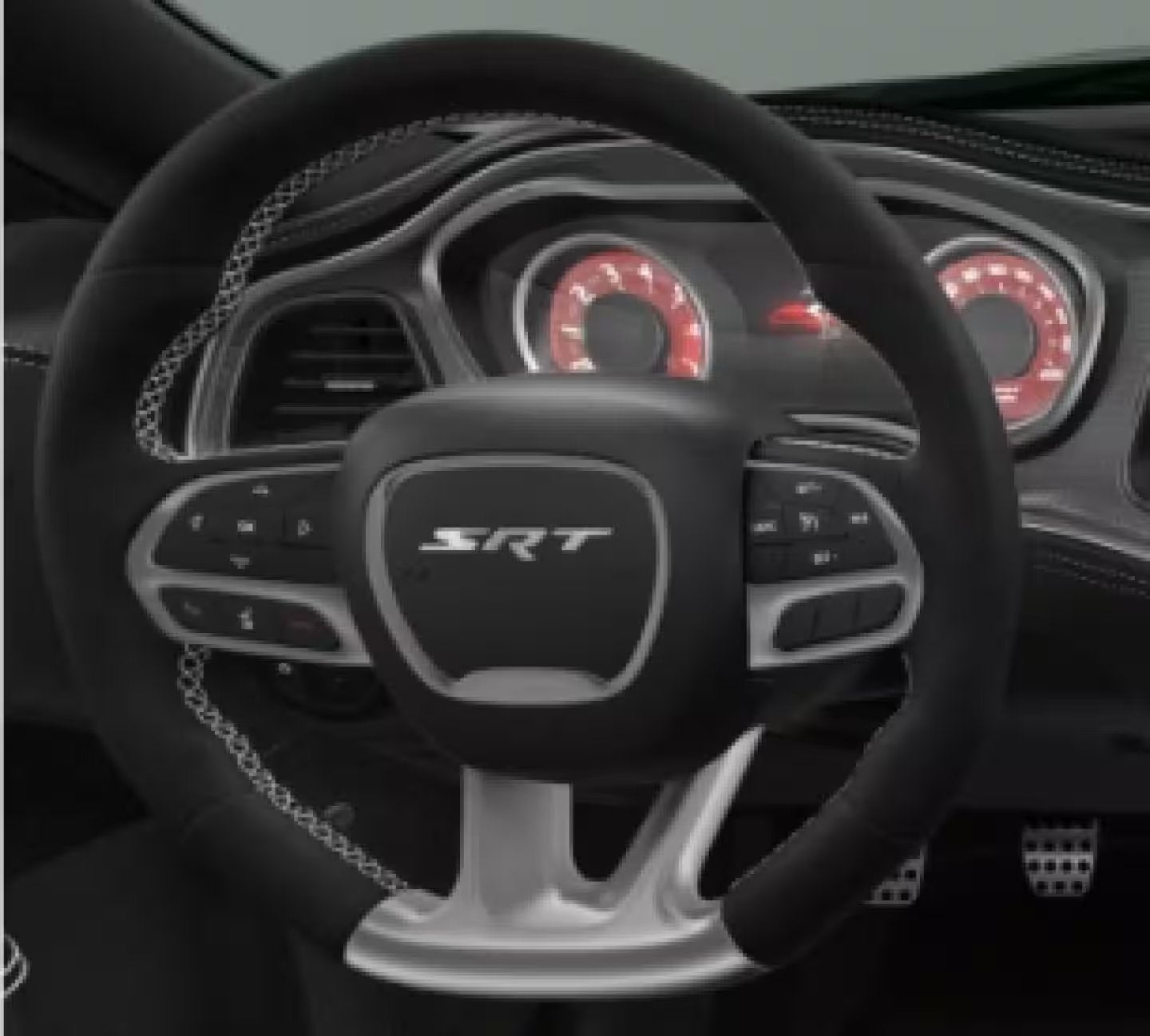 2023 Dodge Challenger performance four-bump suede-wrapped steering wheel