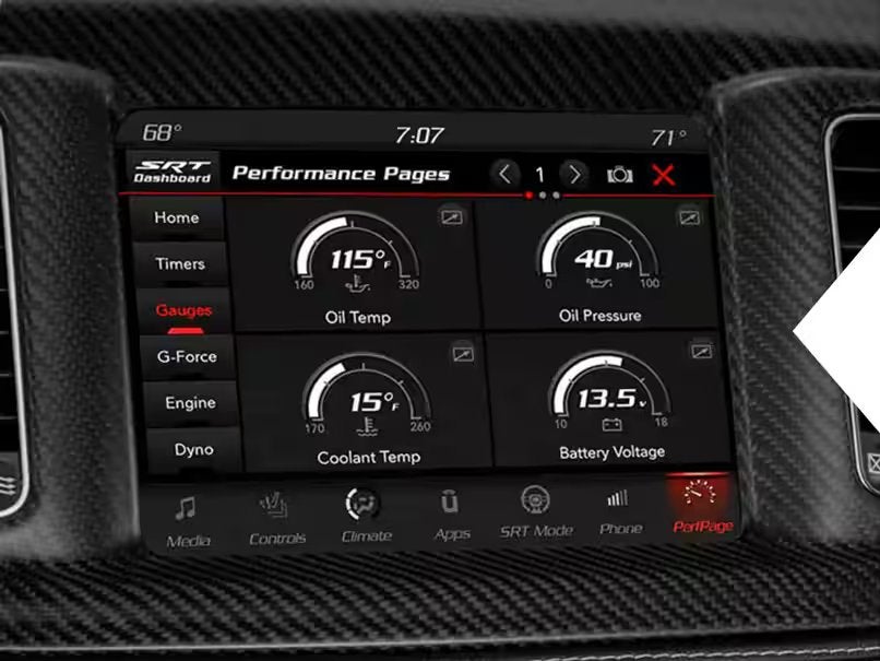 2023 Dodge Charger available performance gauges