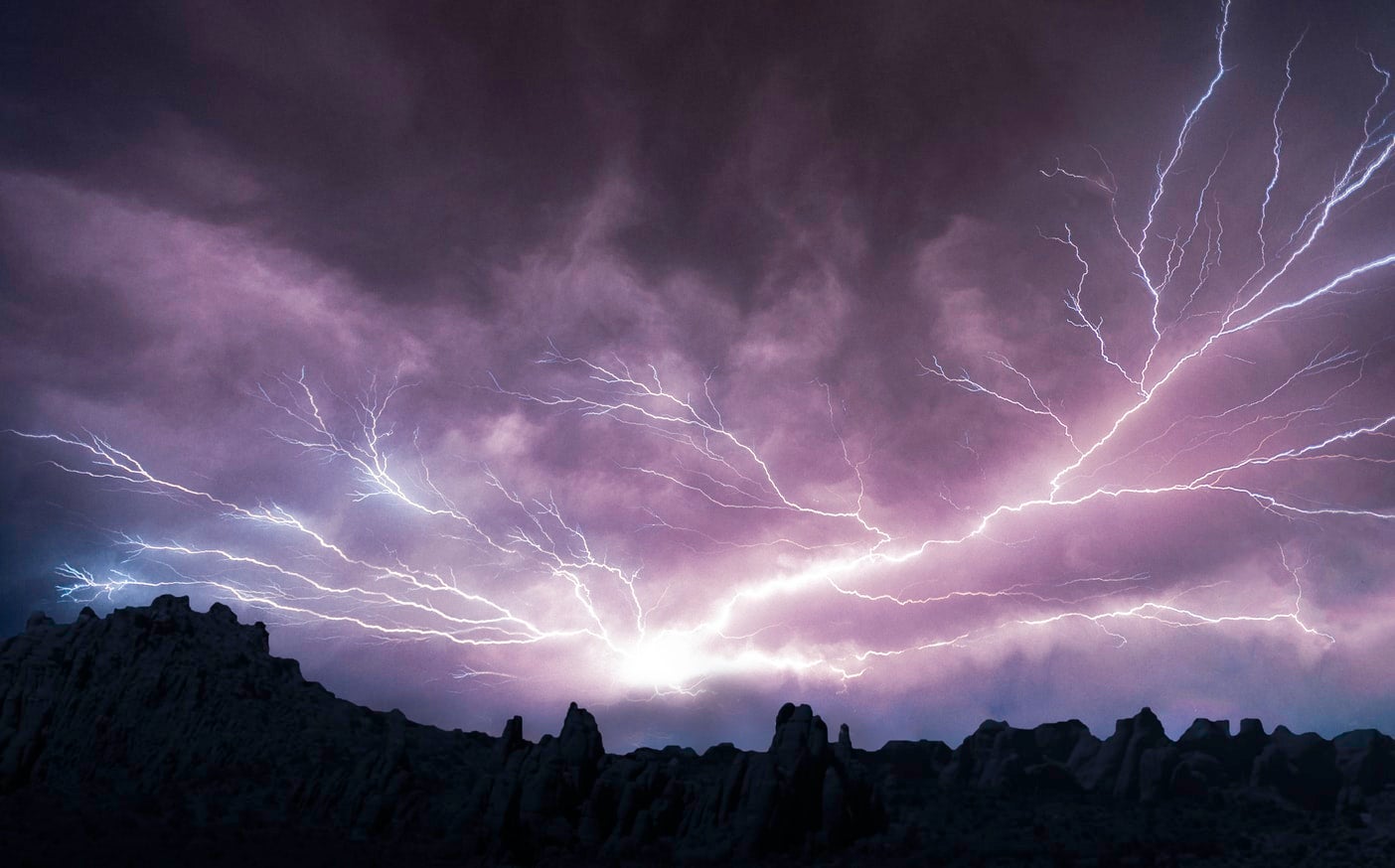 lightning in the sky over Joplin, Missouri
