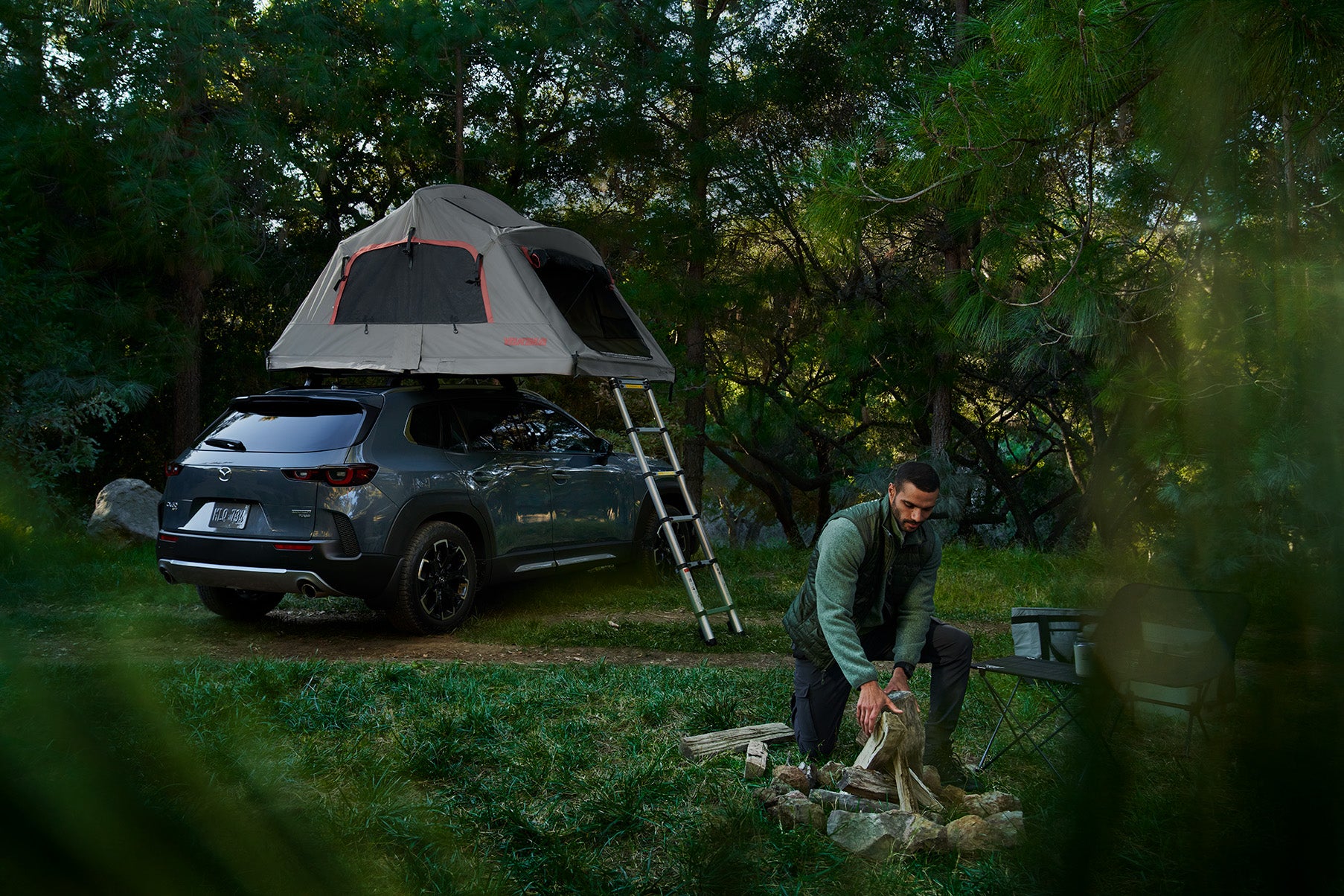 Mazda CX-50 Shown at Campground w/ optional features