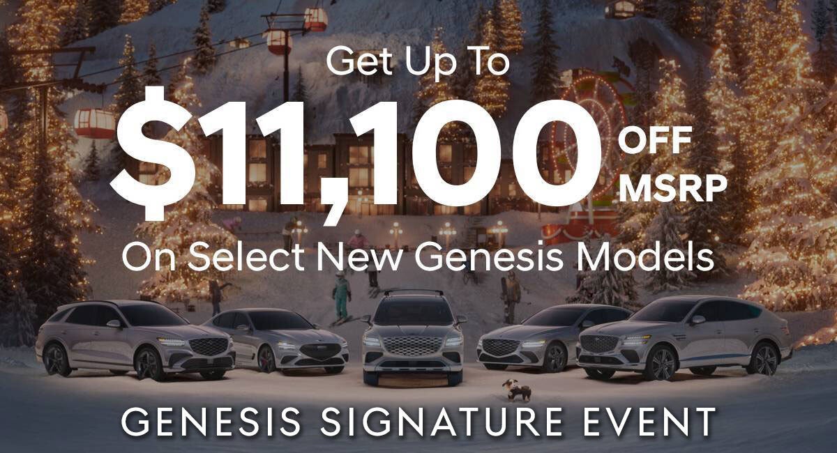 Get up to $11,100 off MSRP on select new Genesis models