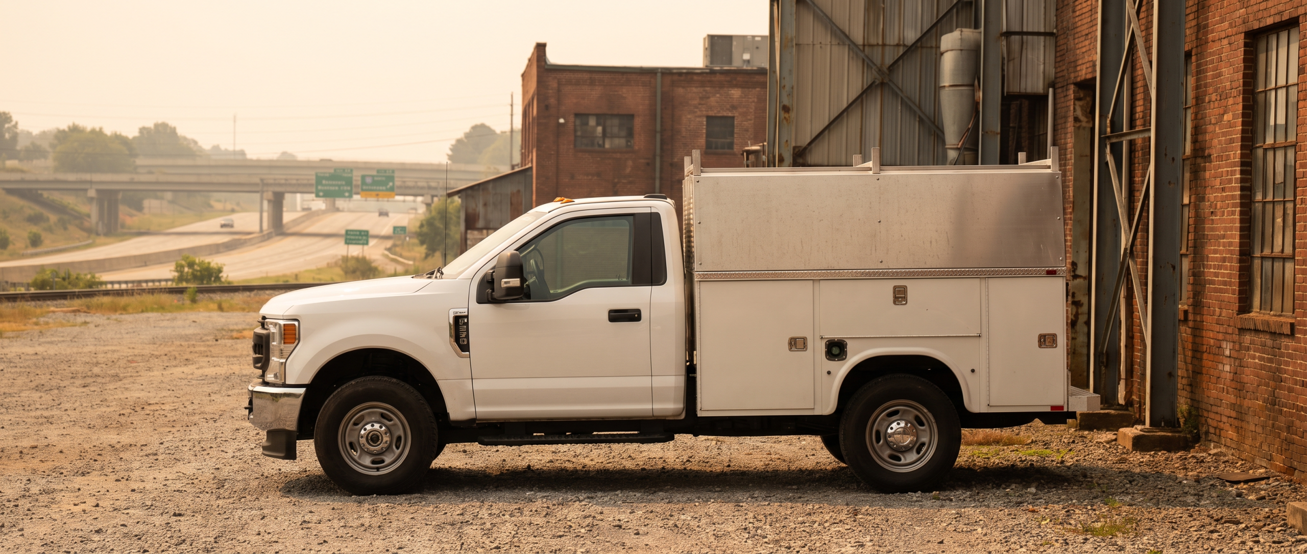 2026 Ford Super Duty F-250 commercial work truck on the I-85 corridor in Greer, SC