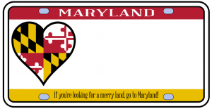 Maryland License Plate