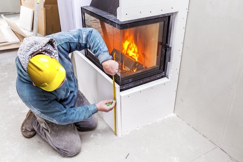 Fireplace install in Centerville, OH