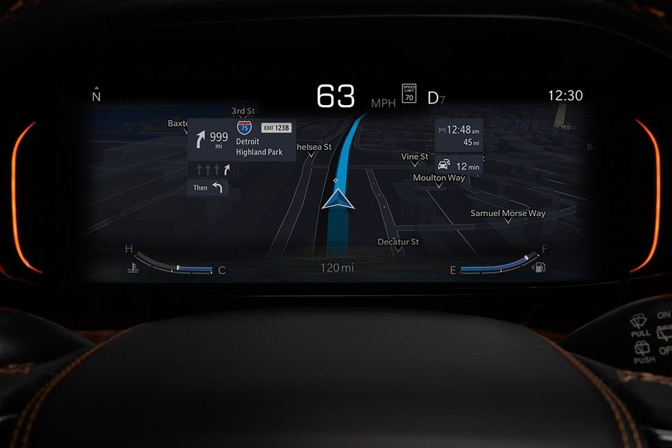 2022 Jeep Wagoneer infotainment system with navigation.