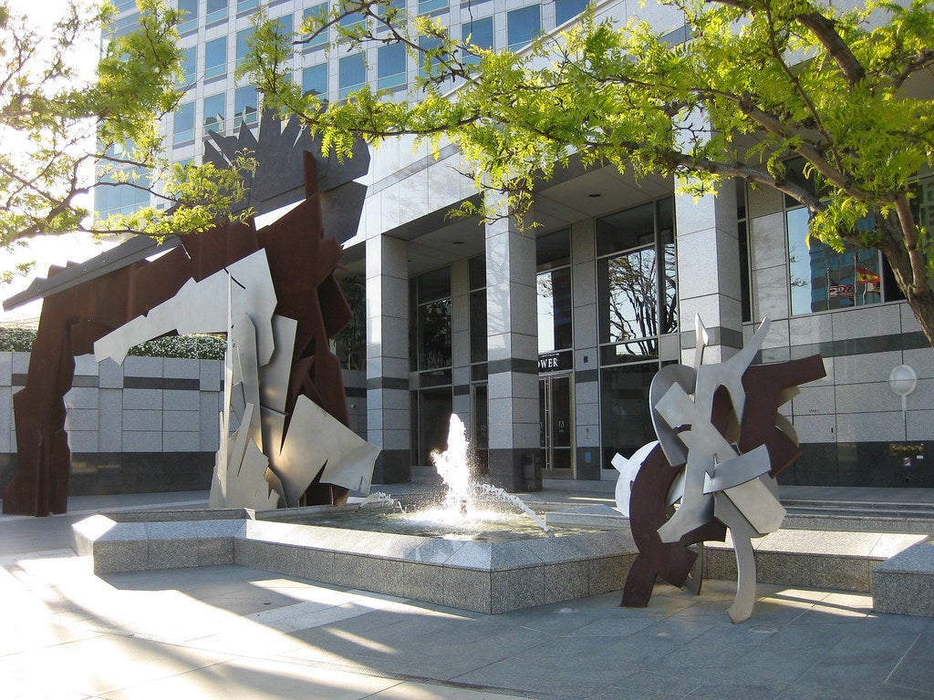 The front entrance to a building in Downtown San Jose