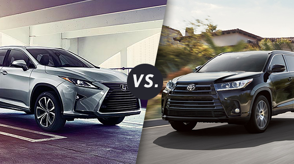 Comparison: Lexus RX 350 vs. Toyota Highlander