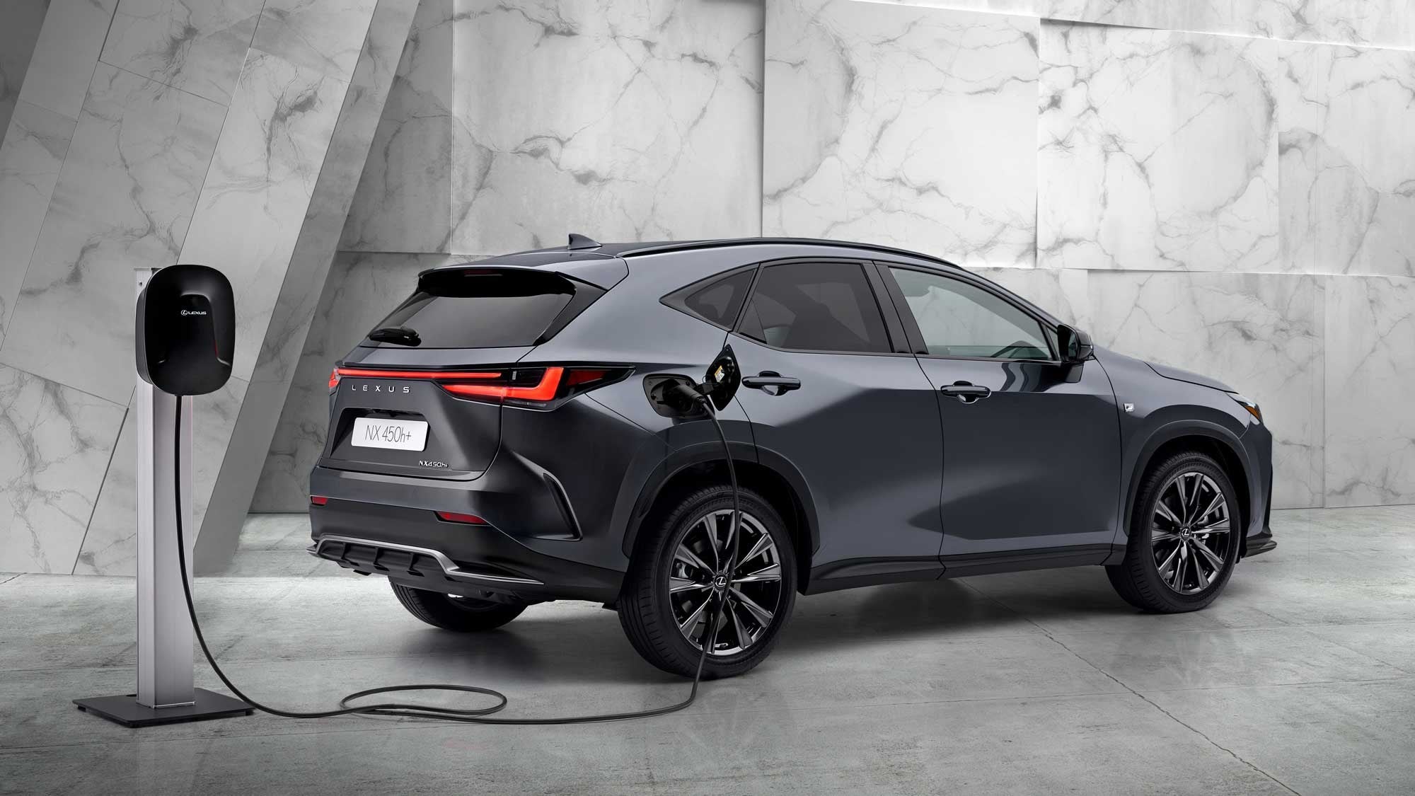 Lexus Electric Vehicle Plugged In