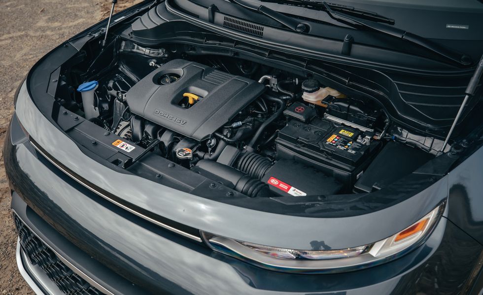 2.0 Liter Turbocharged Engine inside the 2022 Kia Soul