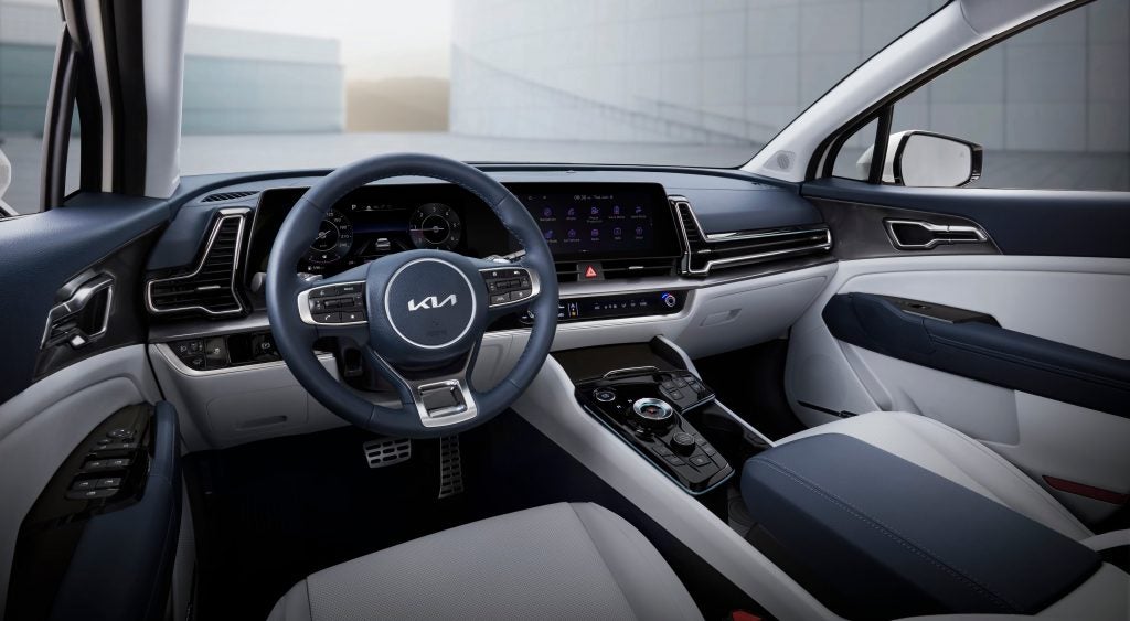 2023 KIA Sportage via of front dashboard from drivers seat.
