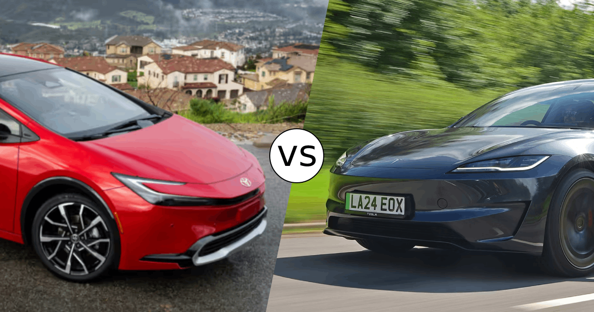 2025 Tesla Model 3 vs. 2025 Toyota Prius