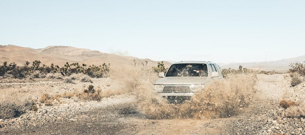 Offroading in 4 wheel drive