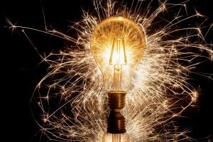 Light Bulb with Sparkler