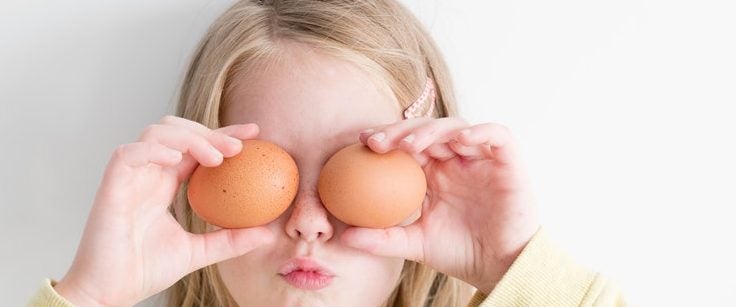 Easter eggs over eyes
