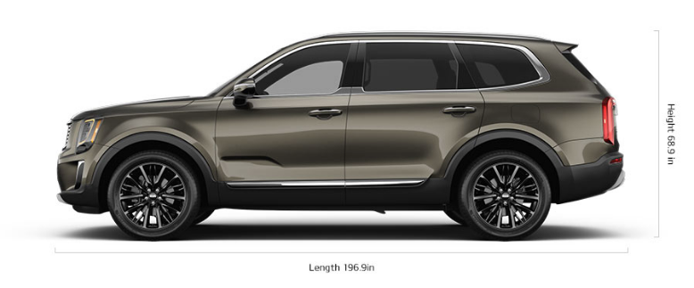 Kia Telluride green dimensions and Trim Levels