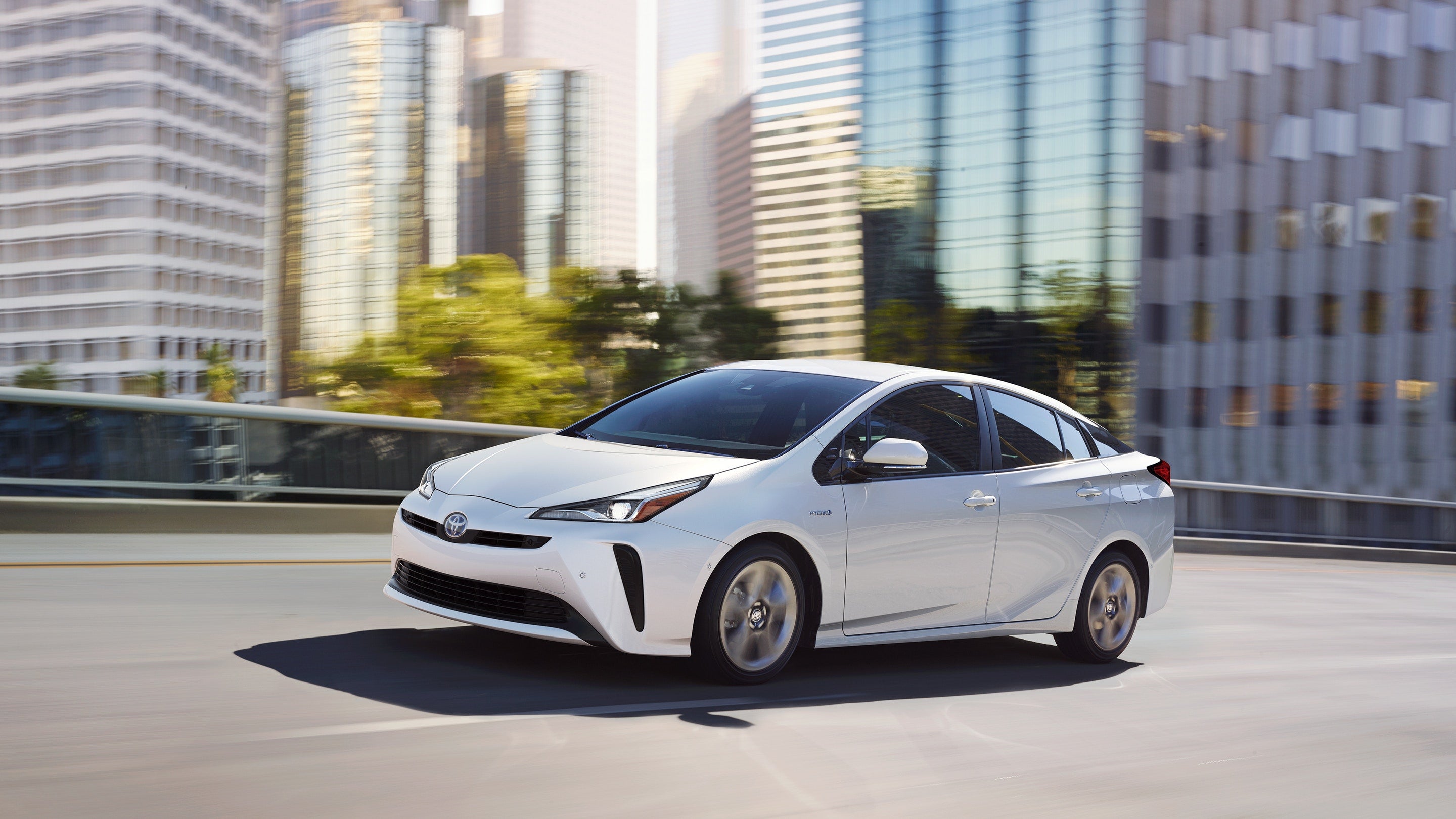 White Toyota Prius