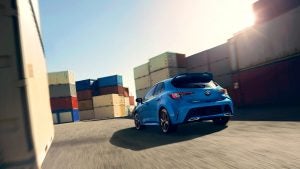 Blue Toyota Corolla Hatchback