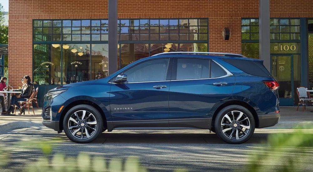 A blue 2023 Chevy Equinox from a dealer with used cars for sale
