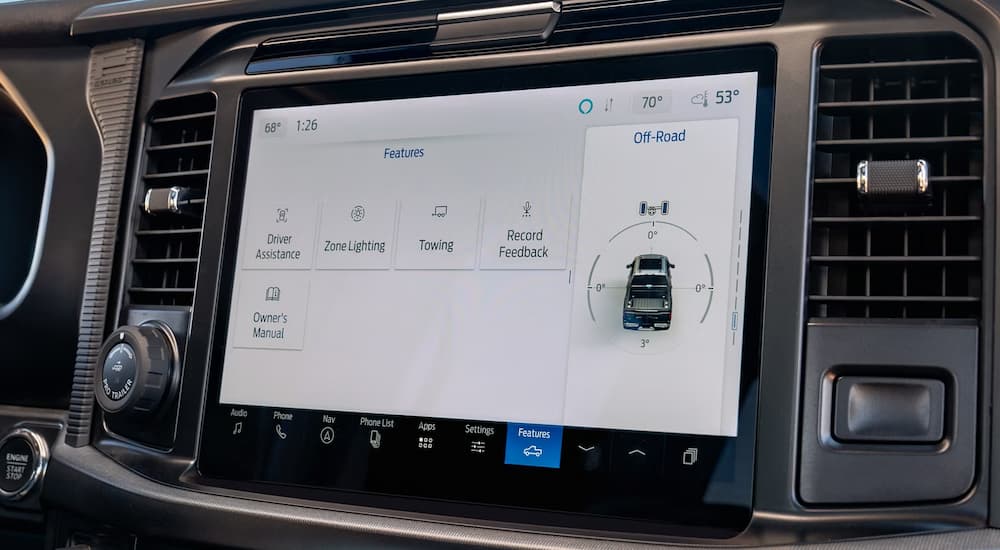 Infotainment screen in a 2026 Ford F-150 for sale in Baldwin