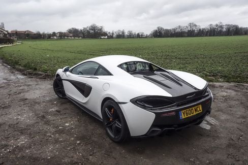The carbon rear air diffusers are new. As are LED lamps, though the 570S's ovoid taillights (trimmed in a curved red line) leave no doubt about who just smoked whom on the highway.