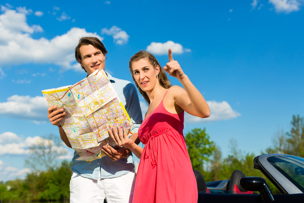 a couple on a day trip