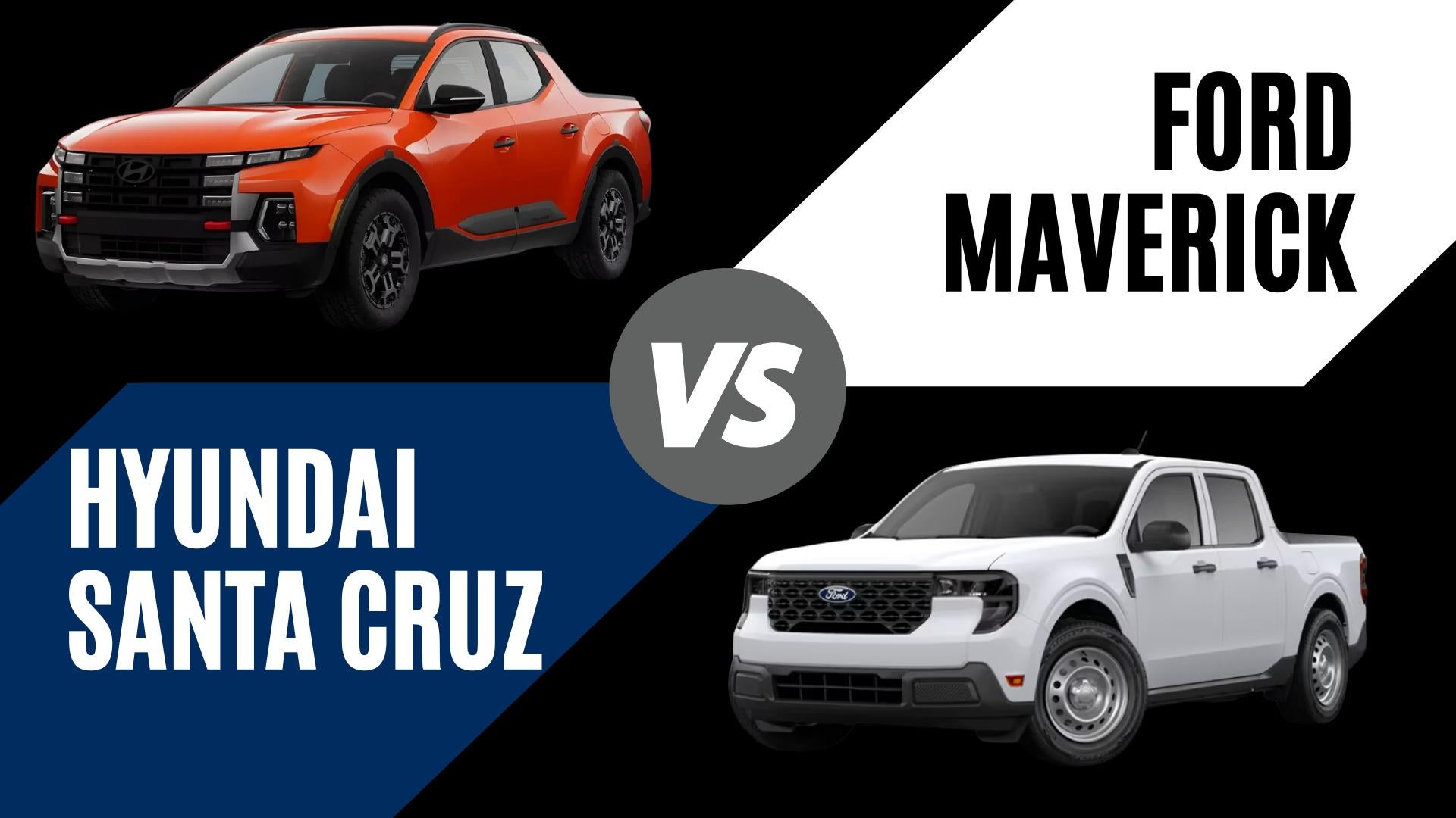 2026 Hyundai Santa Cruz and Ford Maverick comparison showing compact truck features, towing, and MPG in Little Rock, Arkansas