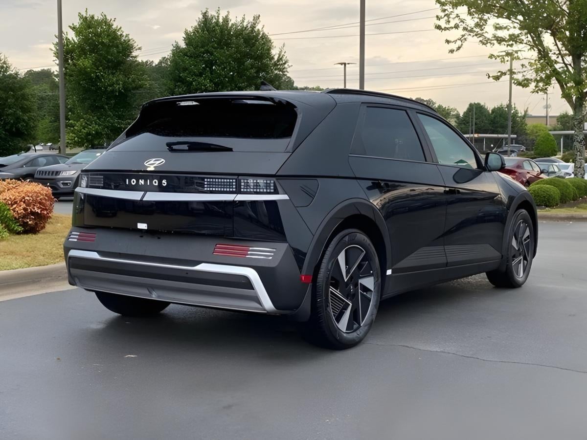 Rear view of a Hyundai IONIQ 5 electric SUV parked at Crain Hyundai of Little Rock