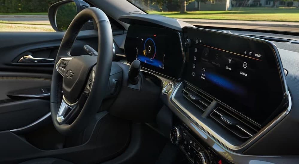 Black dash in a 2026 Chevy Trax.