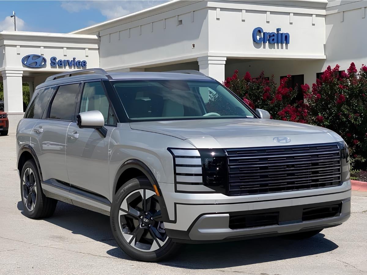 Silver 2026 Hyundai Palisade IIHS Top Safety Pick+ award winner at Crain Hyundai Bentonville