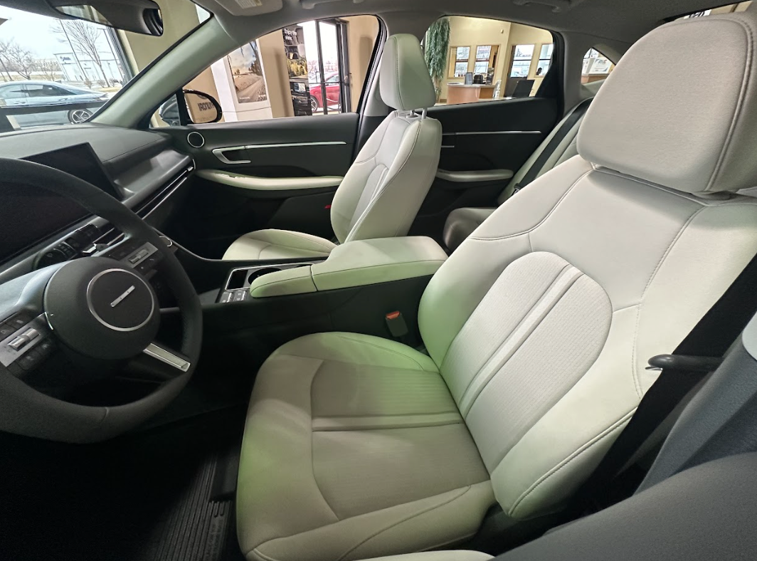 Interior view of a Hyundai vehicle featuring smart digital key access