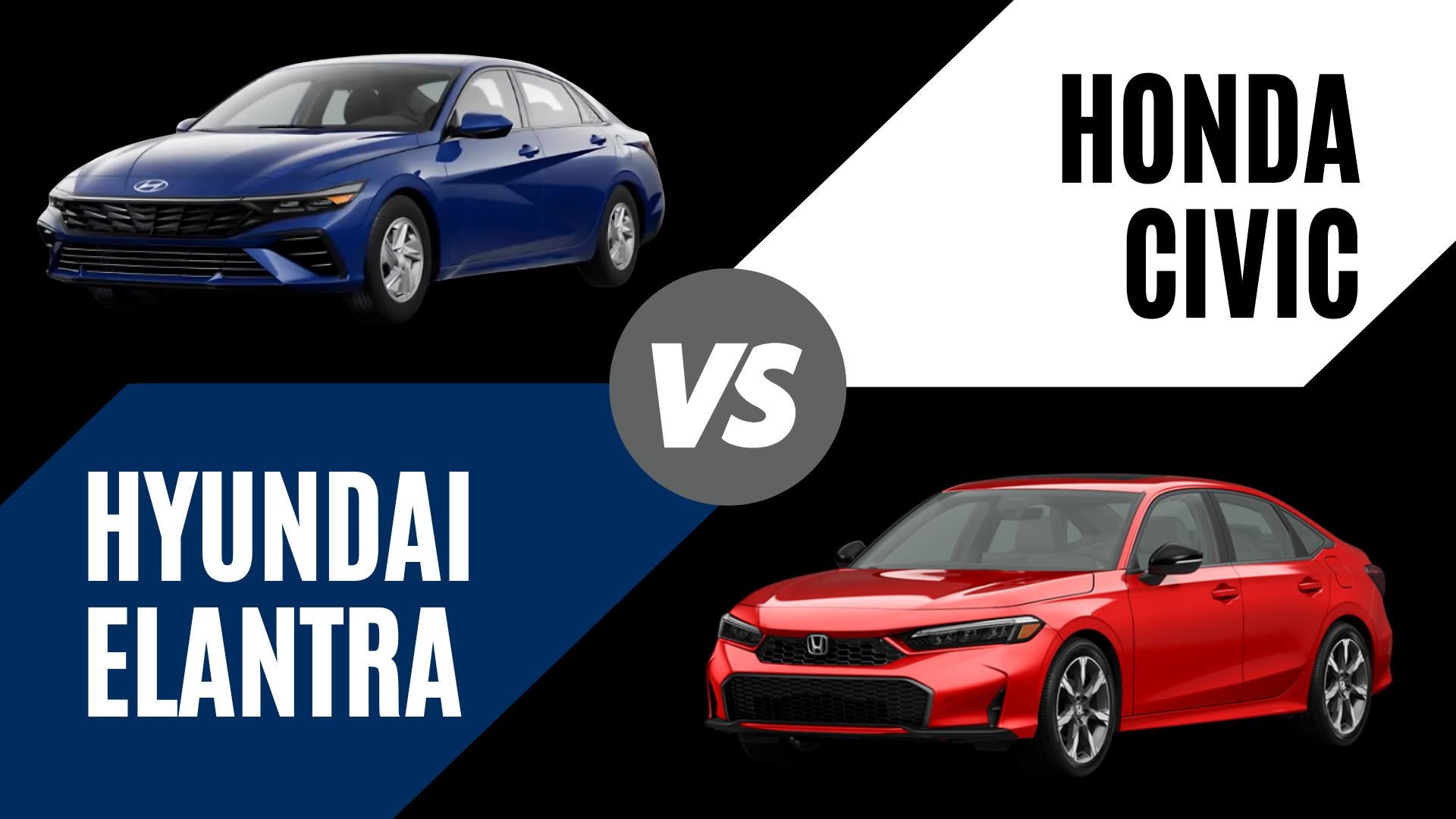 2026 Hyundai Elantra and Honda Civic compact sedans compared for fuel efficiency and value in Bentonville Arkansas