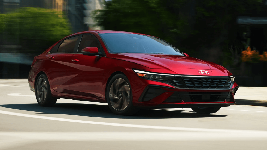 Red Hyundai Elantra