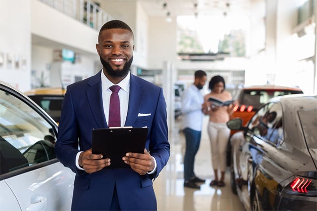 Man at Hyundai Dealership