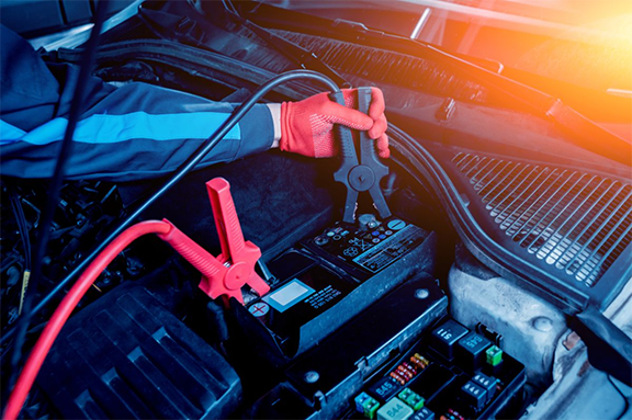 Jump starting a car