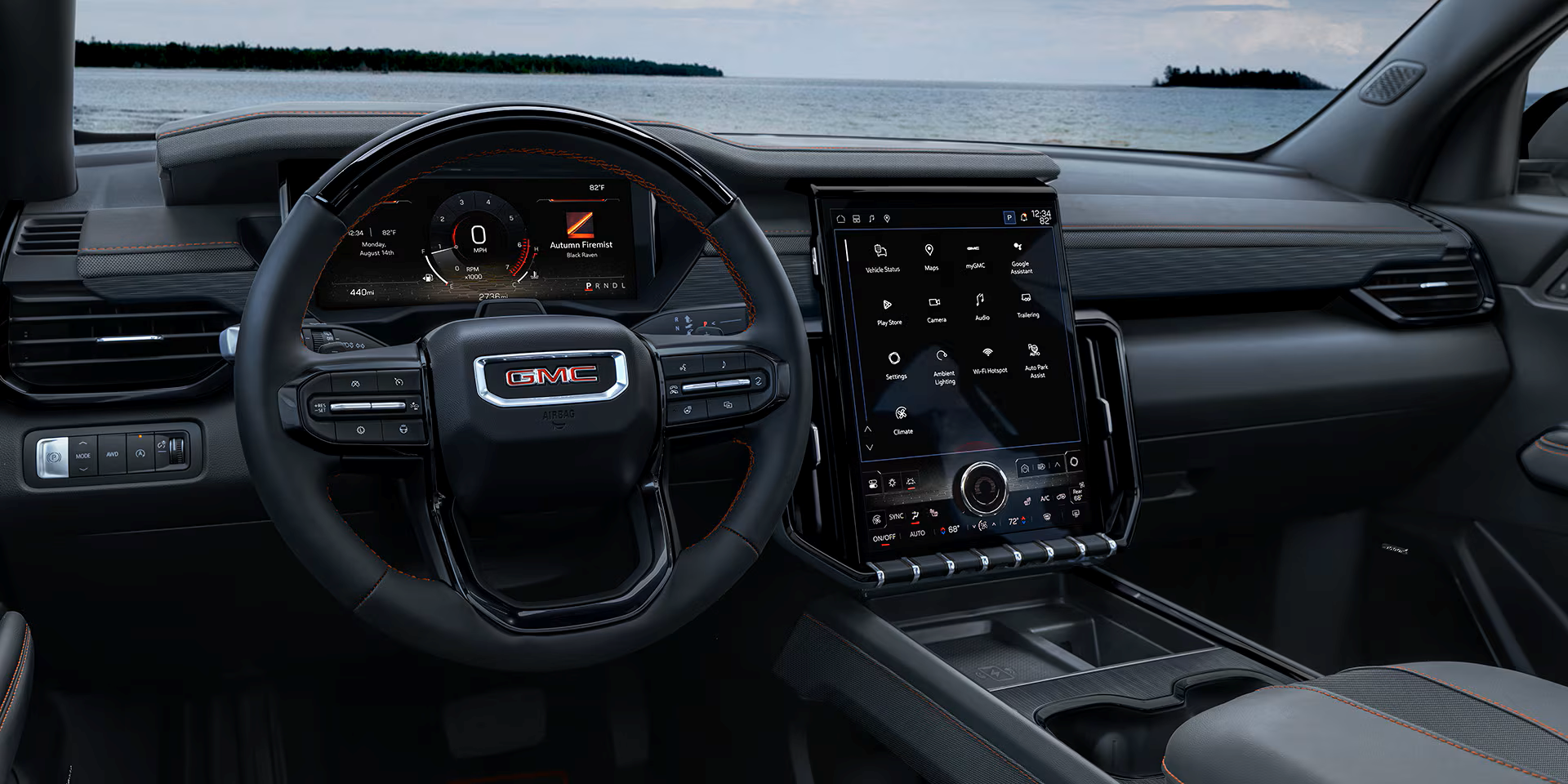 Interior cockpit of the 2026 GMC Acadia