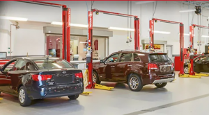 Tire rotation at Crain Kia of Fayetteville